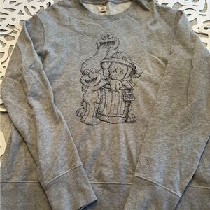 Uniqlo and KAWS Gray Graphic Crewneck Sweater